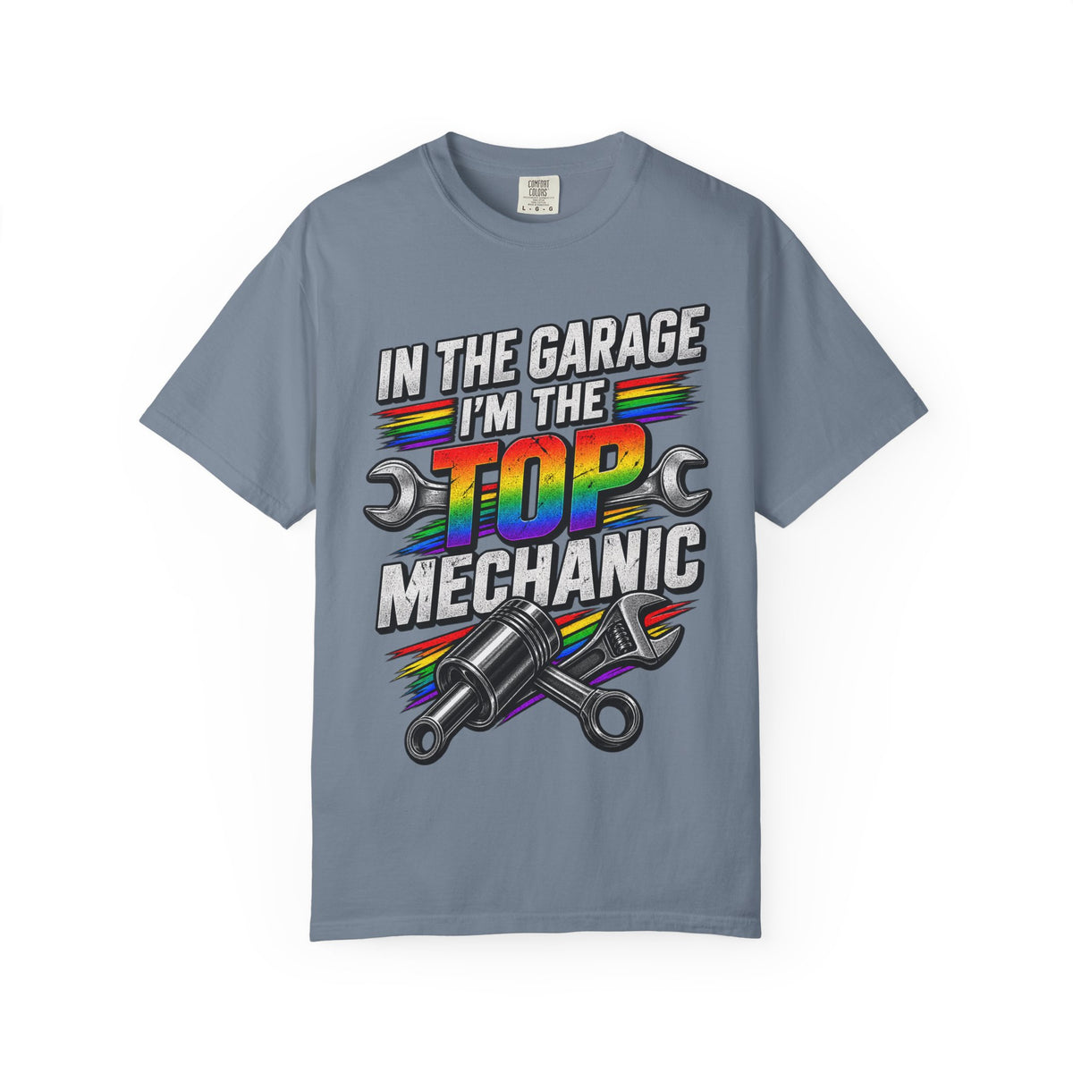 Top Mechanic T-Shirt — "In the Garage I'm the Top Mechanic" Graphic Tee