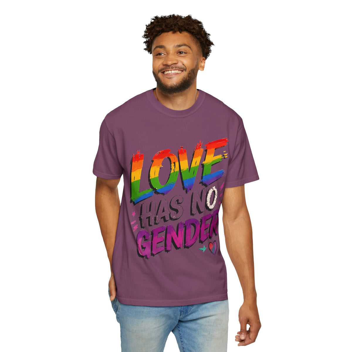 T-Shirt — "Love Has No Gender" Rainbow Pride Graphic Tee