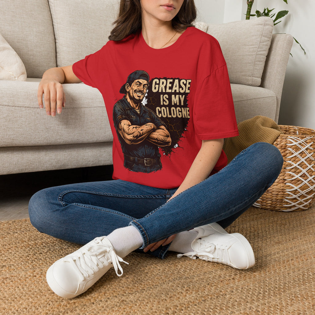 Grease Is My Cologne T‑Shirt — Funny Mechanic Vintage Auto Tee