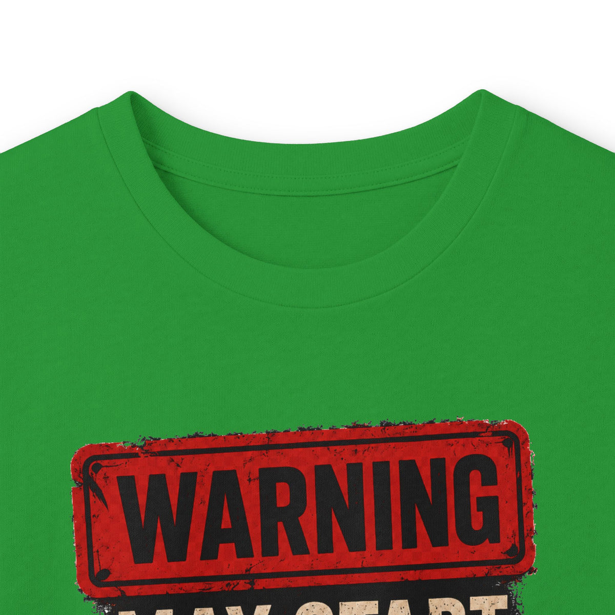 Long Sleeve Tee — "Warning: May Start Talking About Cars at Any Time" Car Lover Shirt