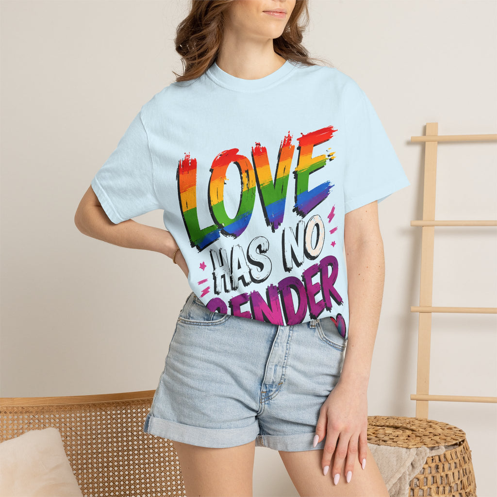 T-Shirt — "Love Has No Gender" Rainbow Pride Graphic Tee