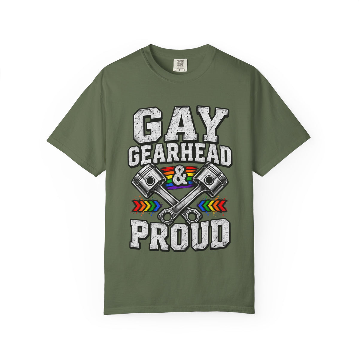 Gay Gearhead & Proud T-Shirt — LGBTQ+ Car Enthusiast Tee