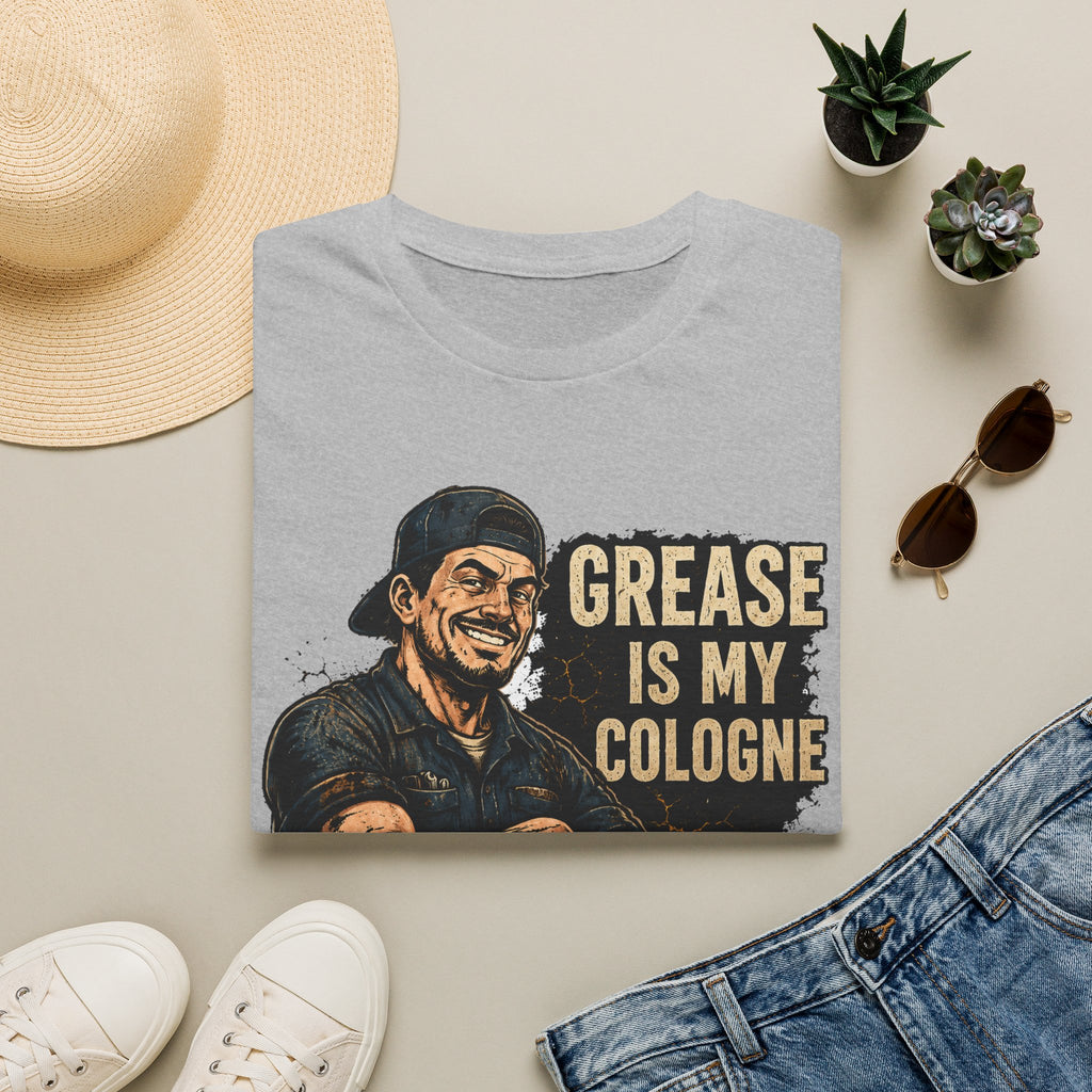 Grease Is My Cologne T‑Shirt — Funny Mechanic Vintage Auto Tee
