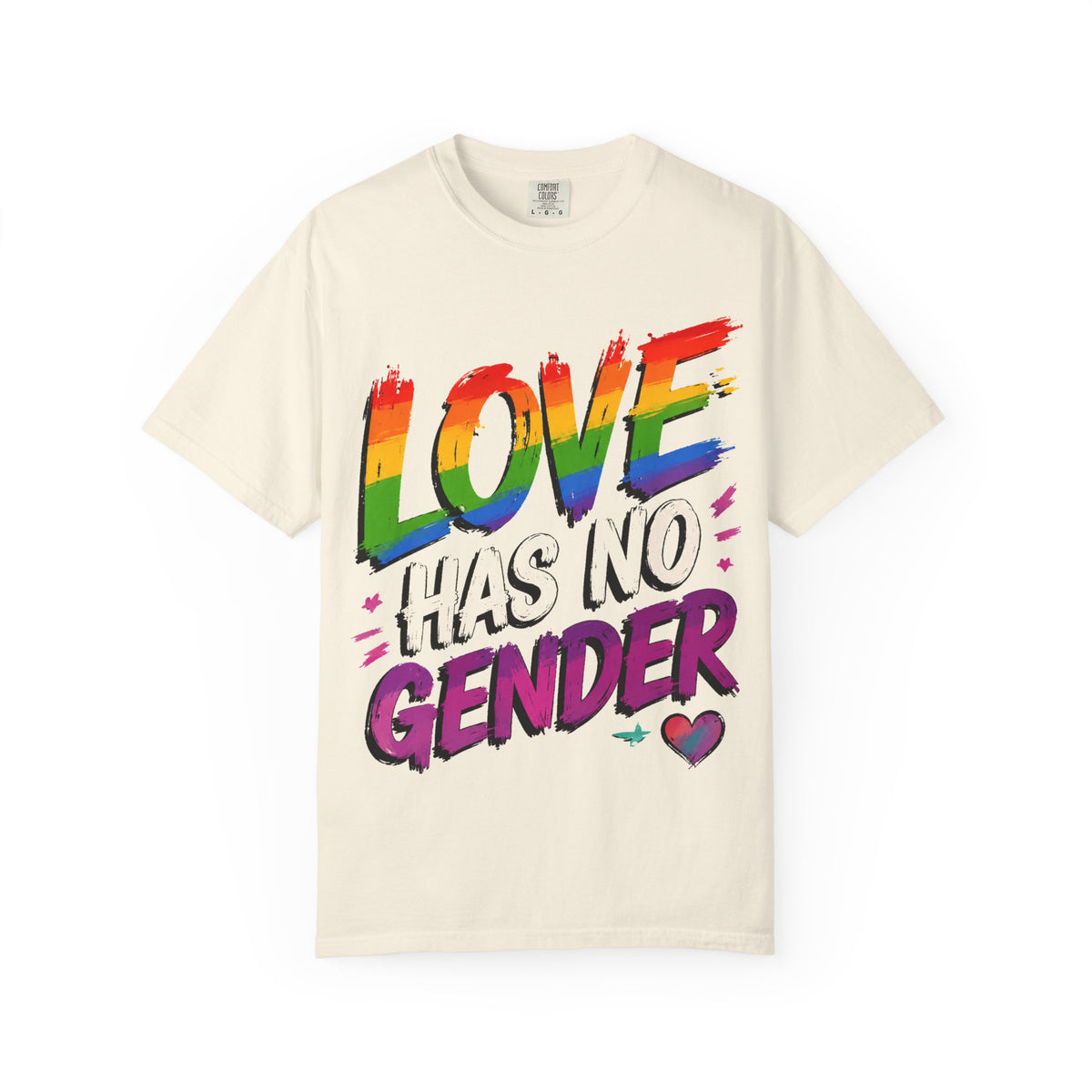 T-Shirt — "Love Has No Gender" Rainbow Pride Graphic Tee