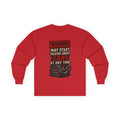 Long Sleeve Tee — "Warning: May Start Talking About Cars at Any Time" Car Lover Shirt
