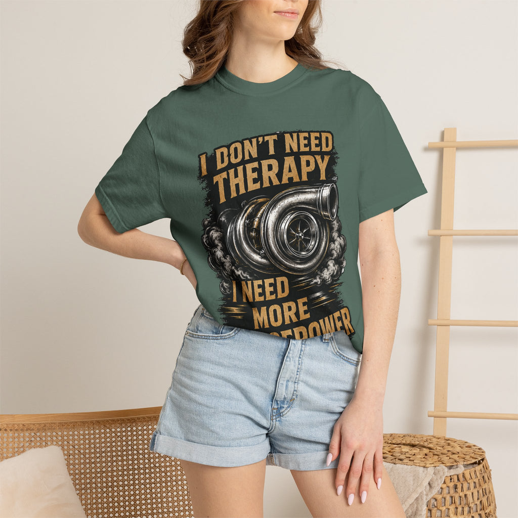 Horsepower Turbo T-Shirt — “I Don't Need Therapy I Need More Horsepower” Car Enthusiast Tee #3