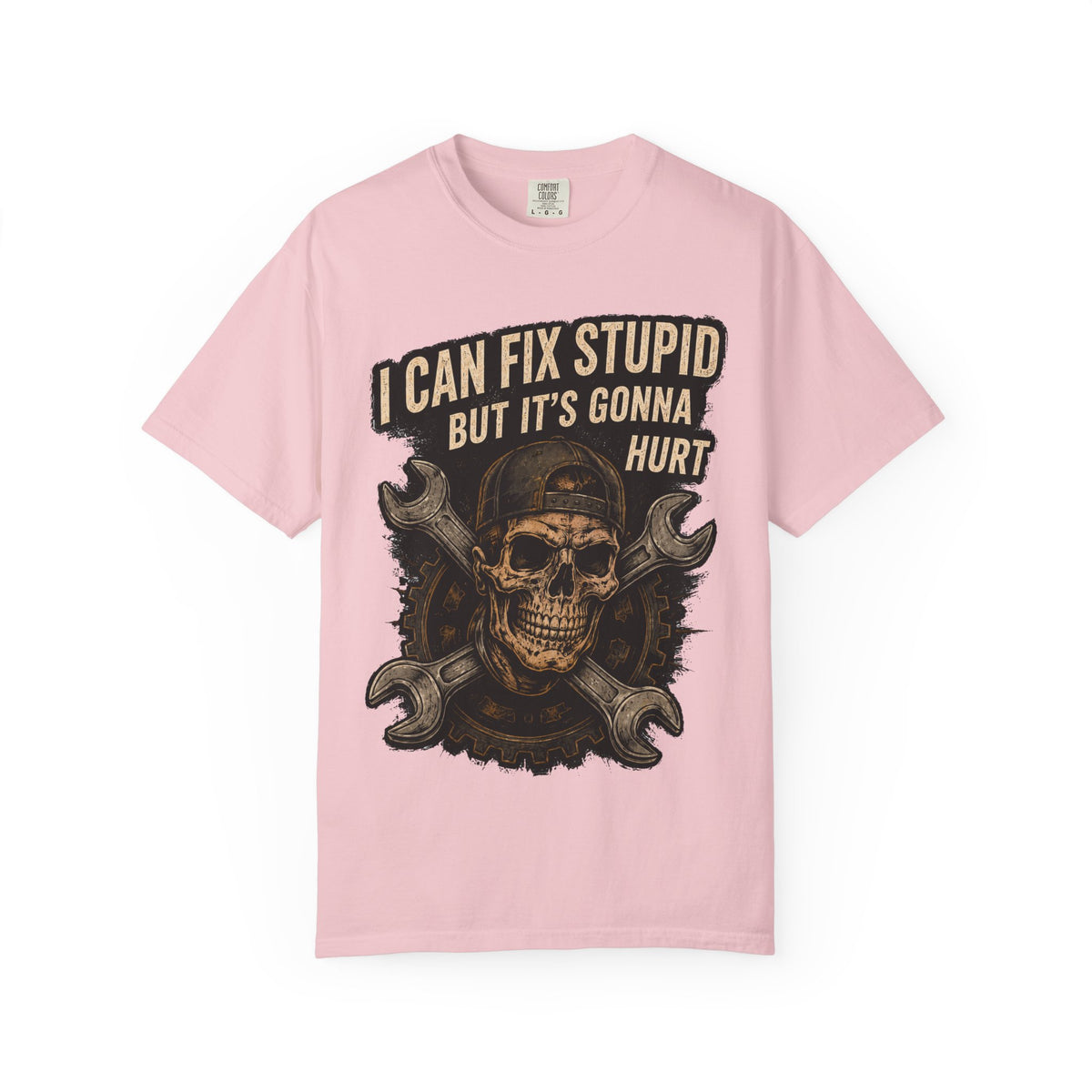 I Can Fix Stupid Skull T-Shirt — Mechanic Wrench Graphic Tee #9