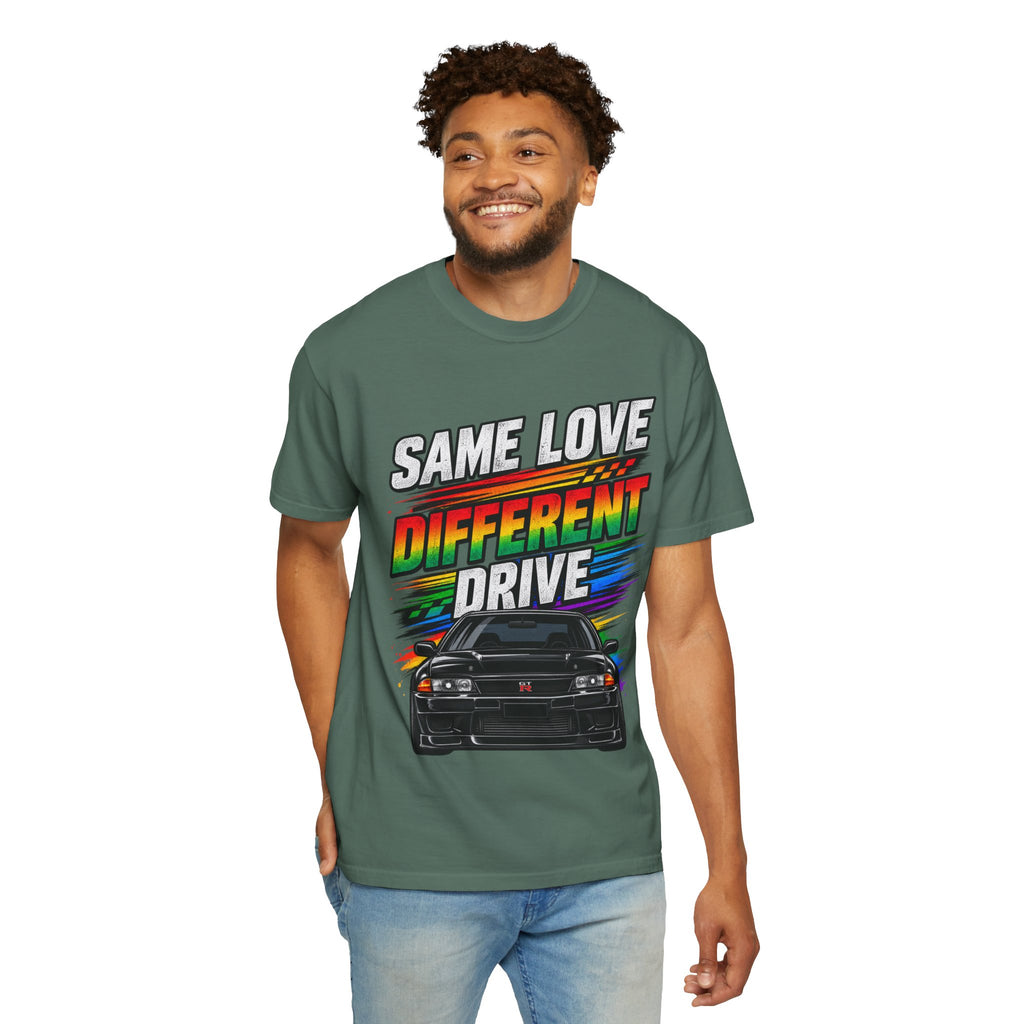 T-Shirt — "Same Love Different Drive" Car Graphic Tee