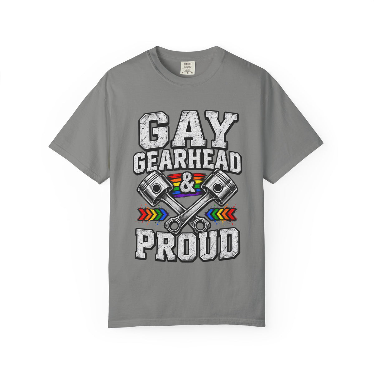 Gay Gearhead & Proud T-Shirt — LGBTQ+ Car Enthusiast Tee