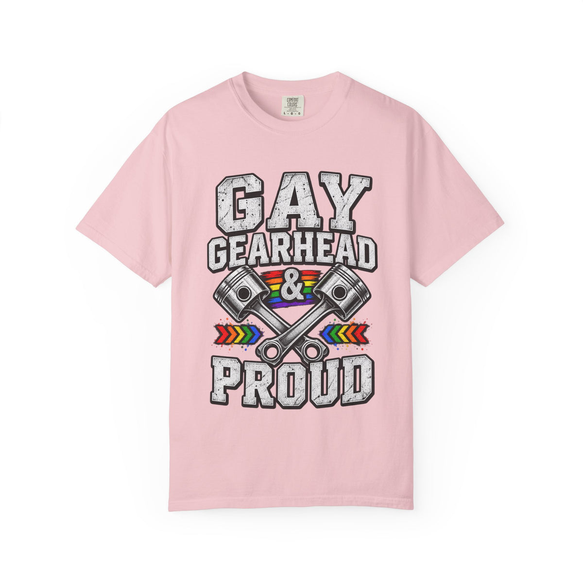 Gay Gearhead & Proud T-Shirt — LGBTQ+ Car Enthusiast Tee
