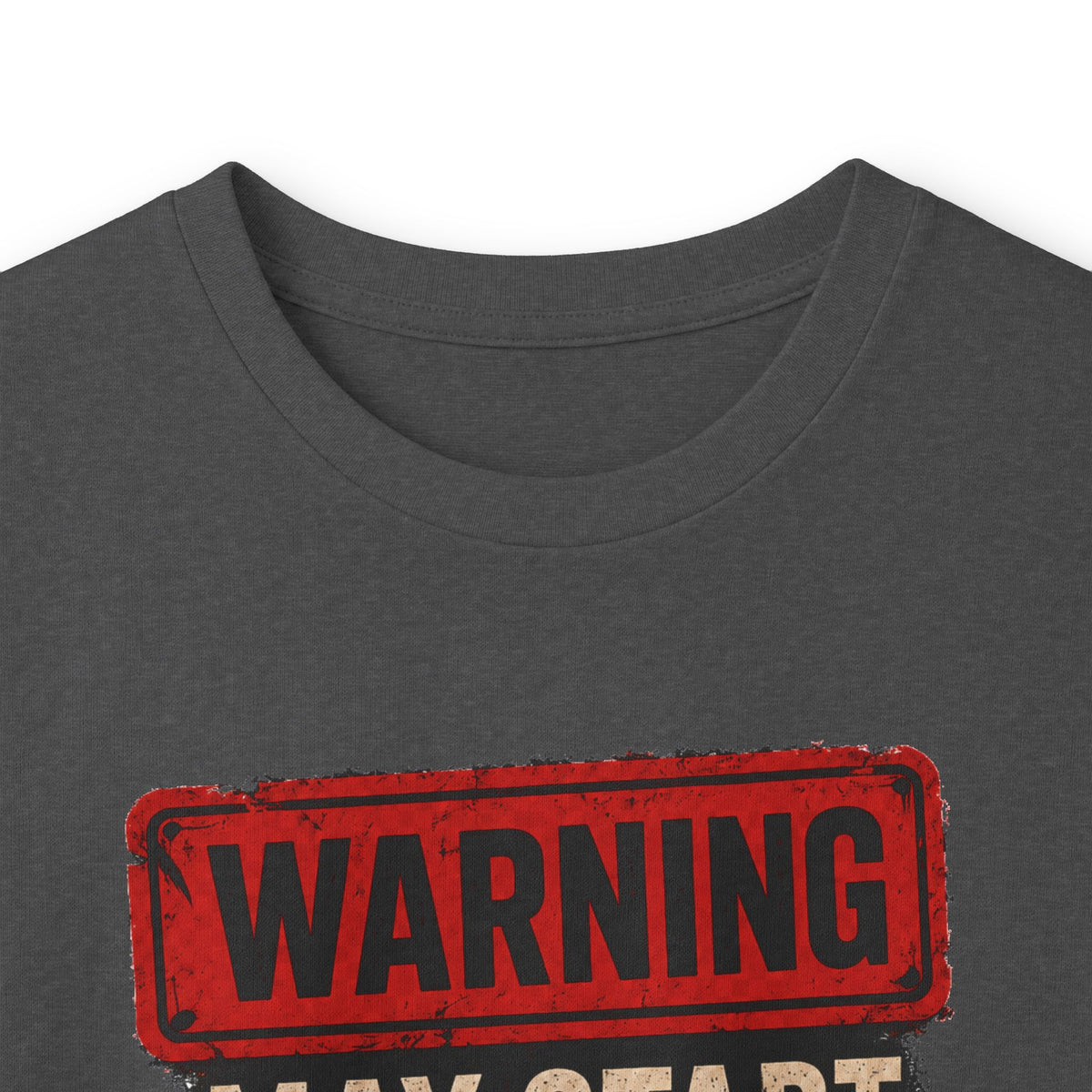 Long Sleeve Tee — "Warning: May Start Talking About Cars at Any Time" Car Lover Shirt