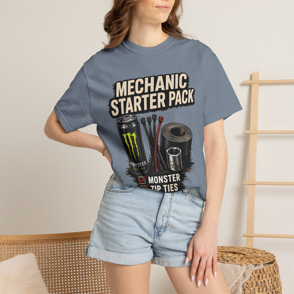 Mechanic Starter Pack T-Shirt — 'Mechanic Starter Pack' Graphic Tee