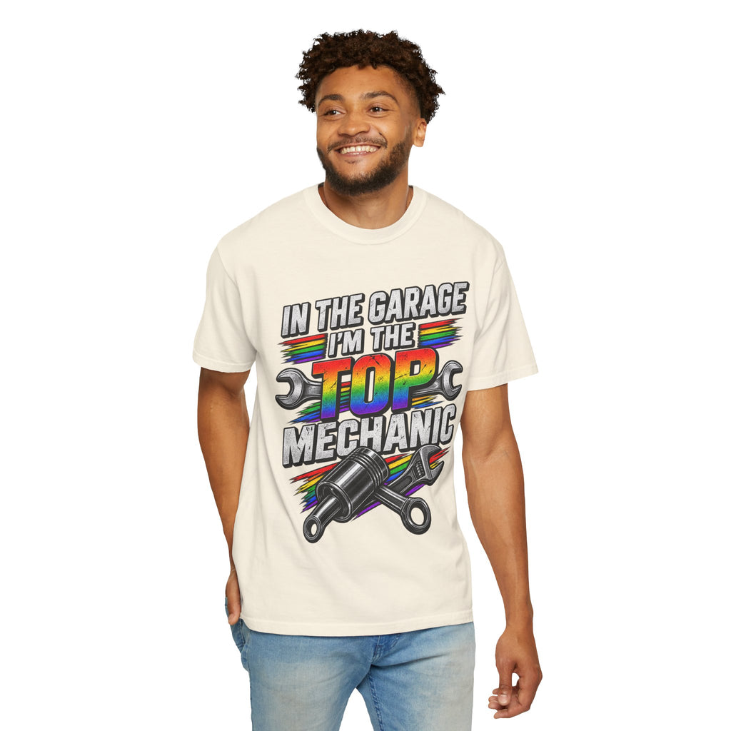 Top Mechanic T-Shirt — "In the Garage I'm the Top Mechanic" Graphic Tee