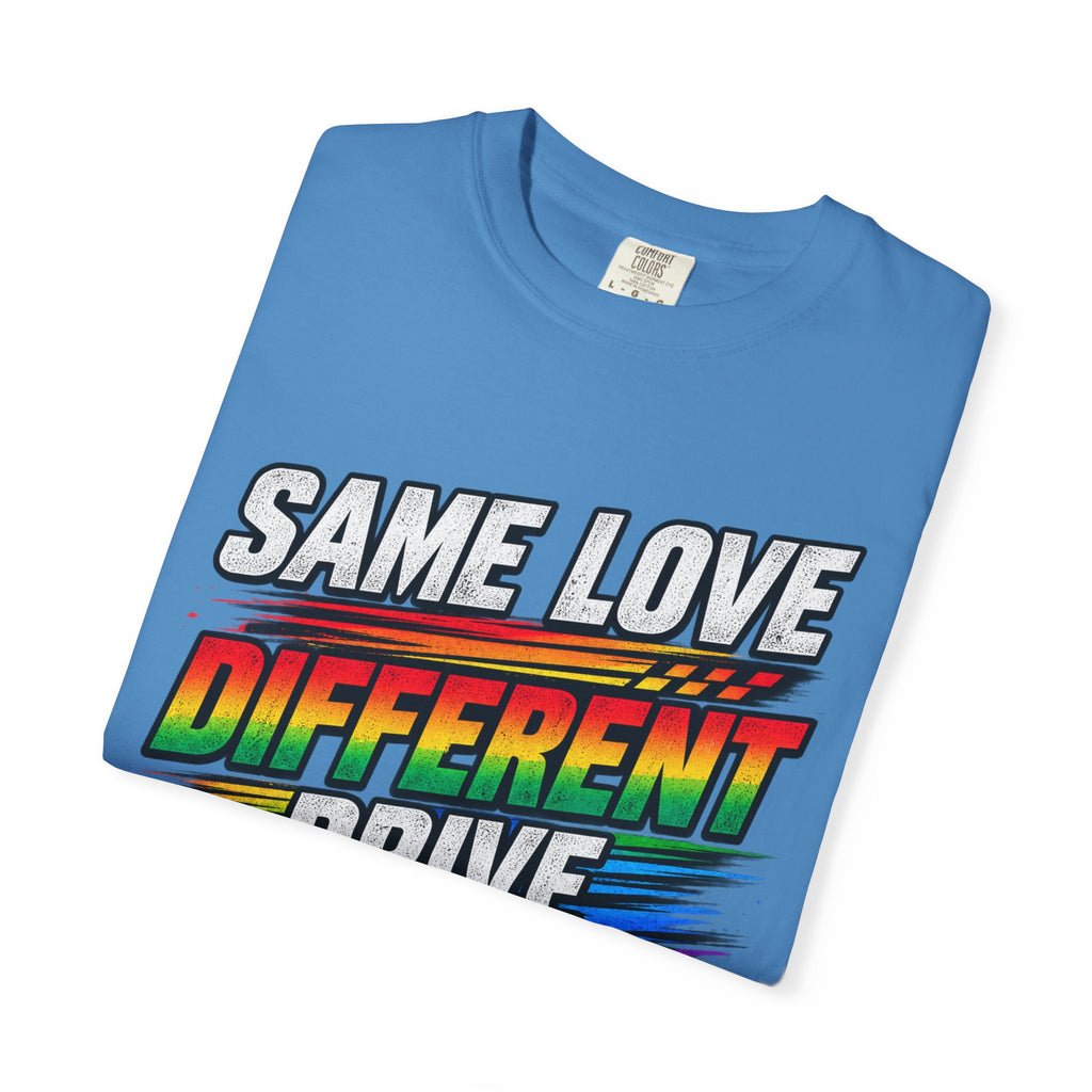 T-Shirt — "Same Love Different Drive" Car Graphic Tee
