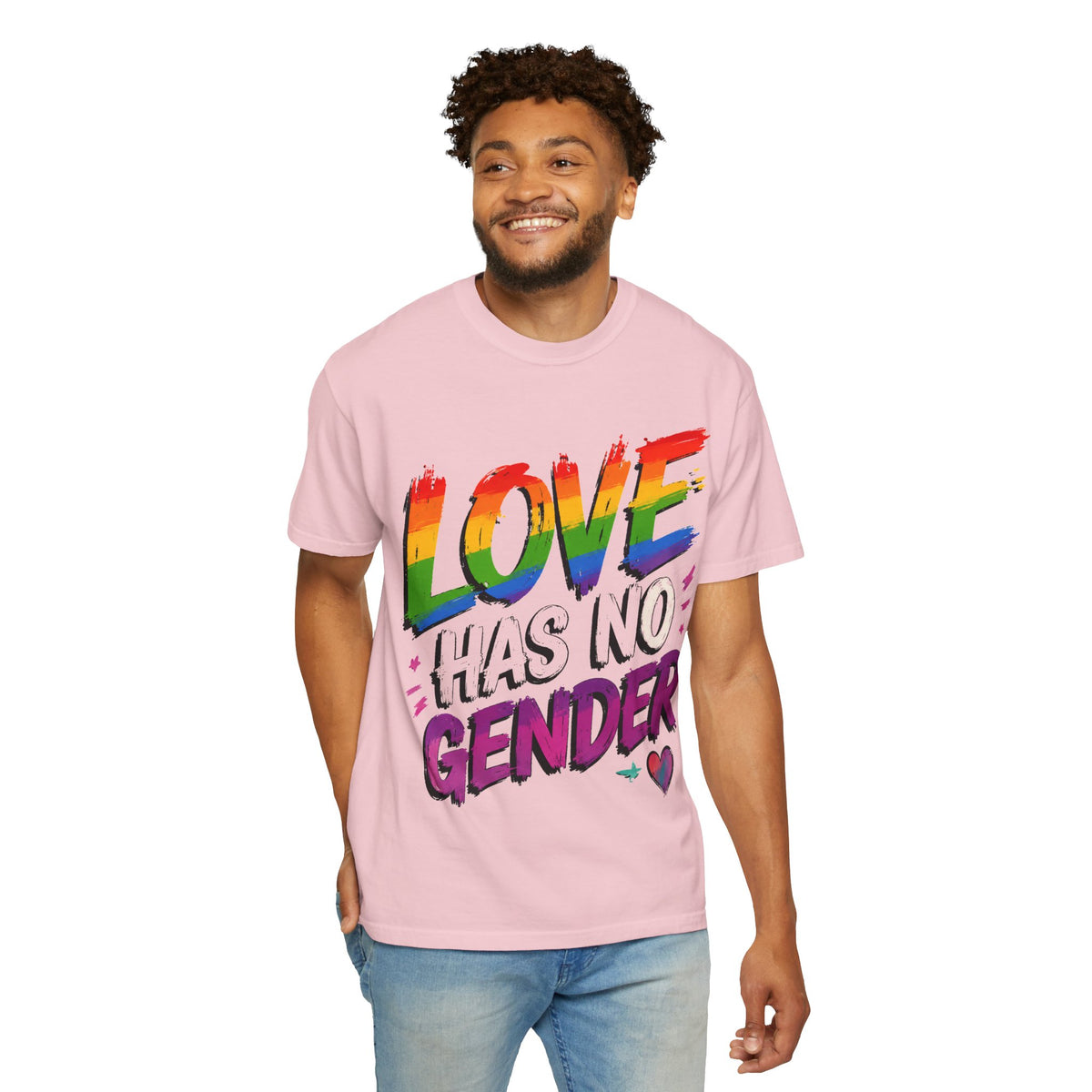 T-Shirt — "Love Has No Gender" Rainbow Pride Graphic Tee