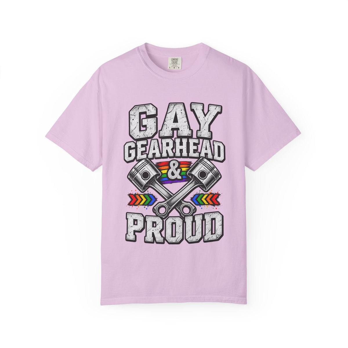 Gay Gearhead & Proud T-Shirt — LGBTQ+ Car Enthusiast Tee