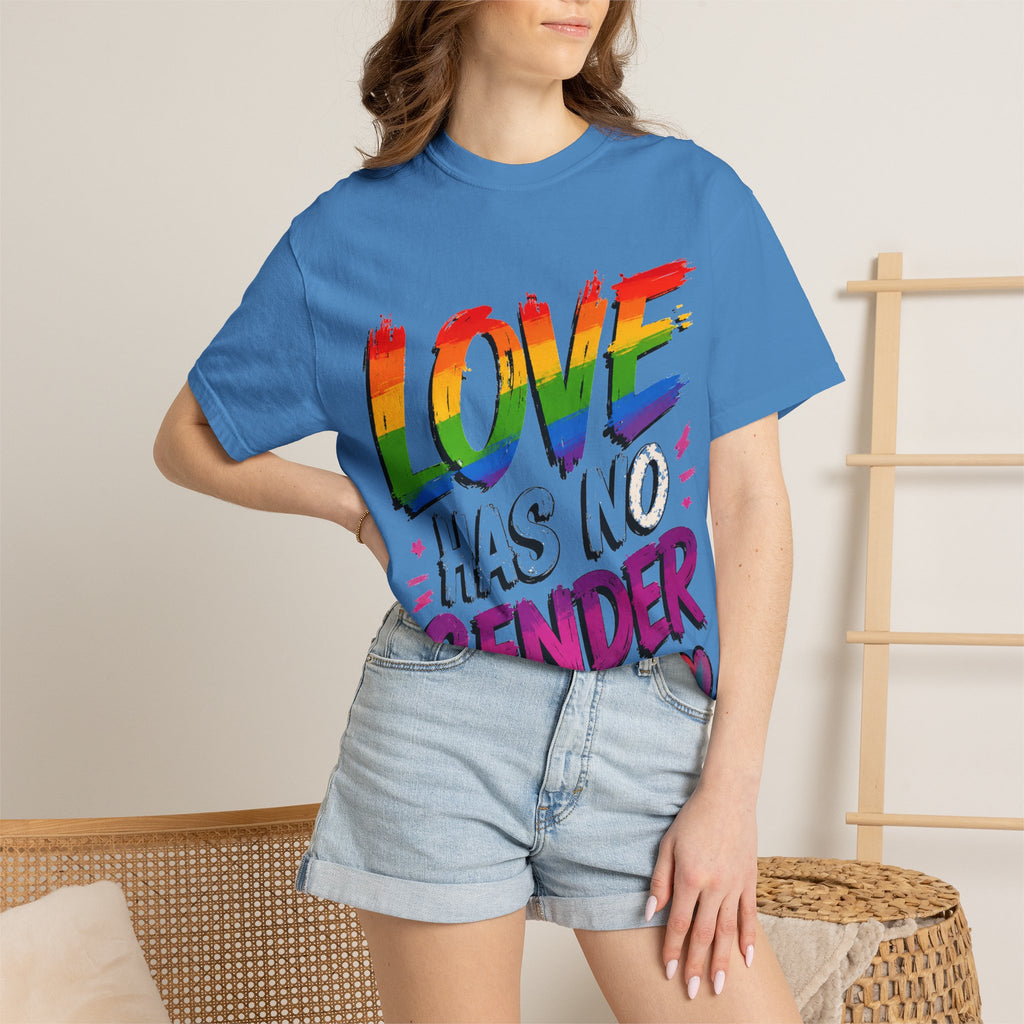 T-Shirt — "Love Has No Gender" Rainbow Pride Graphic Tee