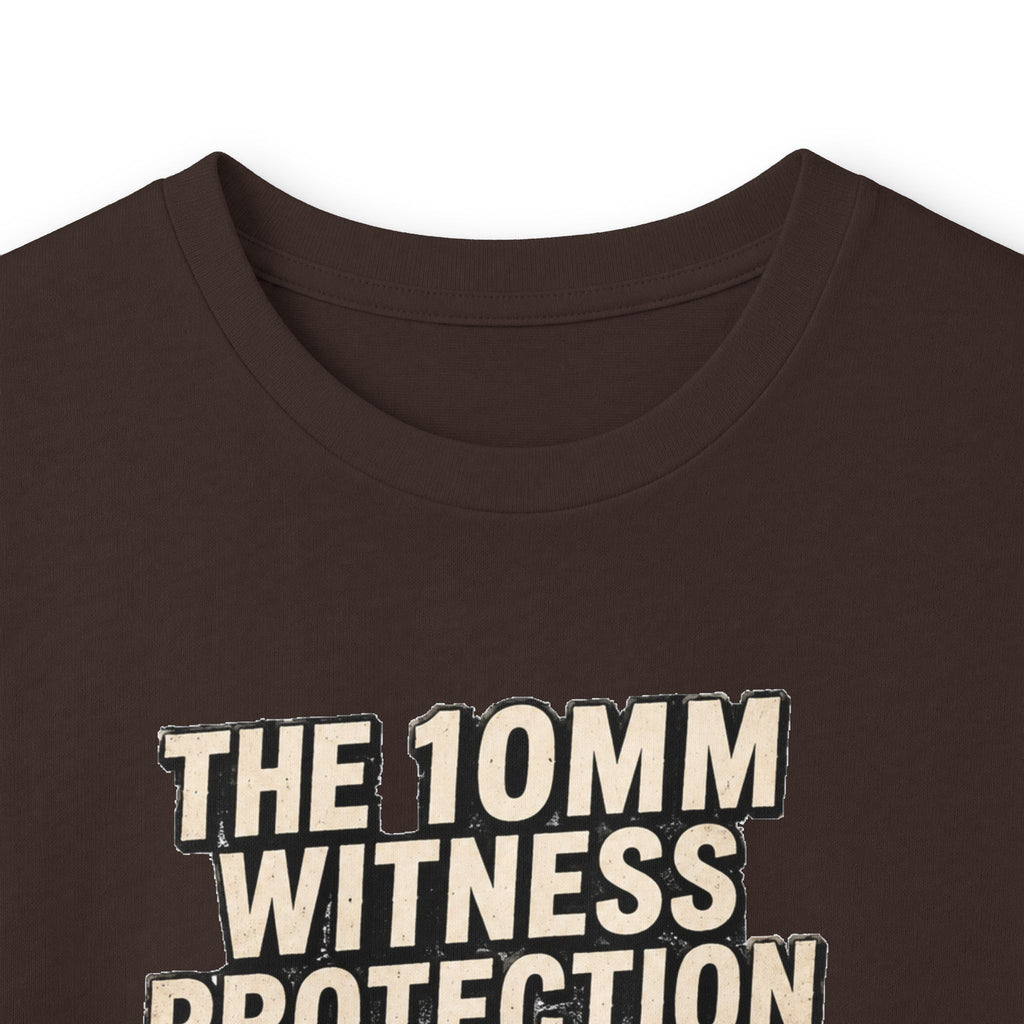 Long Sleeve Tee — “10mm Witness Protection Program” Wanted Poster Design